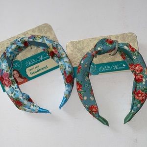 NWT Headband Bundle The Pioneer Woman Sweet Rose & Gingham Print headband